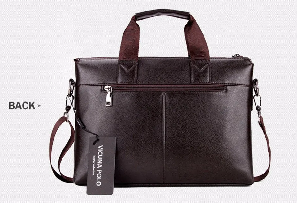 Discounted rates VICUNA Bag Men bolsa Bag Famous Laptop Shoulder Brand Leather Promotion Business Man Dot Luxury Simple Bag maleta Well-tested Briefcase POLO