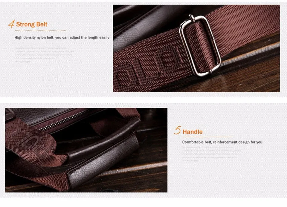 Discounted rates VICUNA Bag Men bolsa Bag Famous Laptop Shoulder Brand Leather Promotion Business Man Dot Luxury Simple Bag maleta Well-tested Briefcase POLO