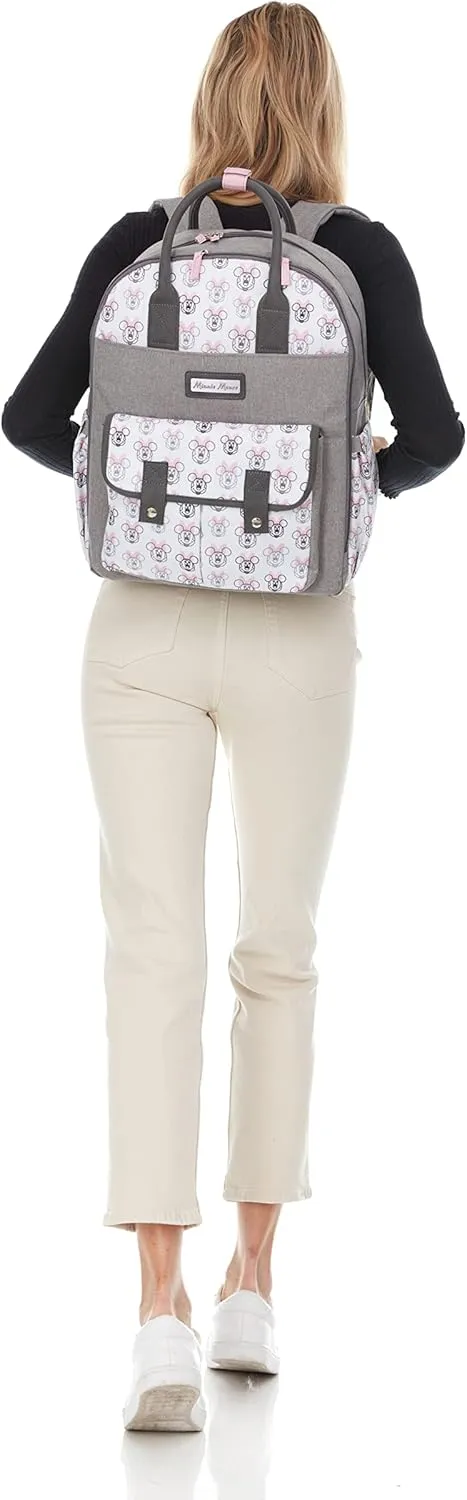 Disney Baby Diaper Bag, Minnie Mouse Double Handle, Backpack