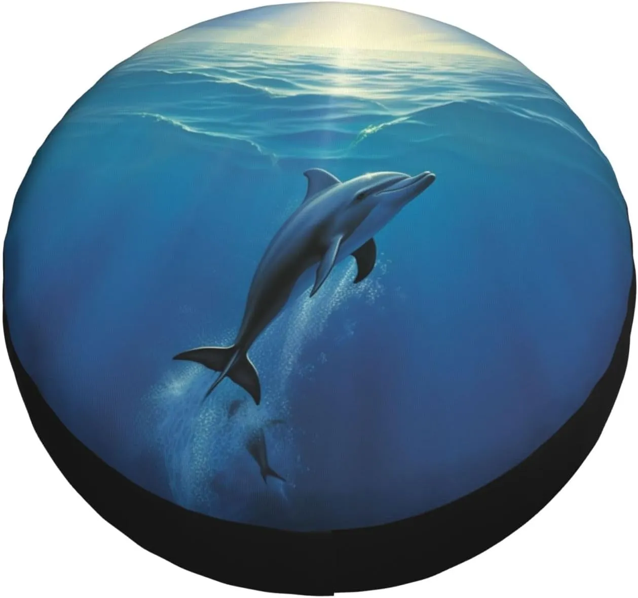 Dolphin Tire Cover Outdoor Waterproof Snow Sun Rain Wheel Cover Portable Wheel Bags Camper Spare Tire Cover Universal Car Tire Protectors for Trailer RV SUV
