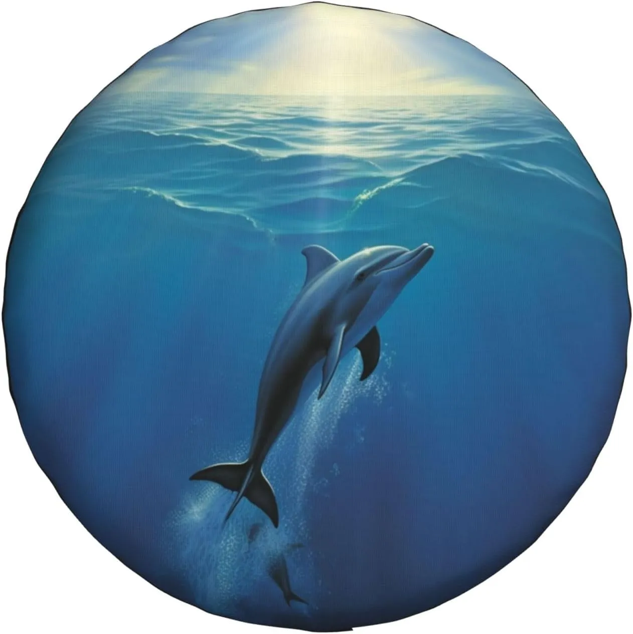 Dolphin Tire Cover Outdoor Waterproof Snow Sun Rain Wheel Cover Portable Wheel Bags Camper Spare Tire Cover Universal Car Tire Protectors for Trailer RV SUV
