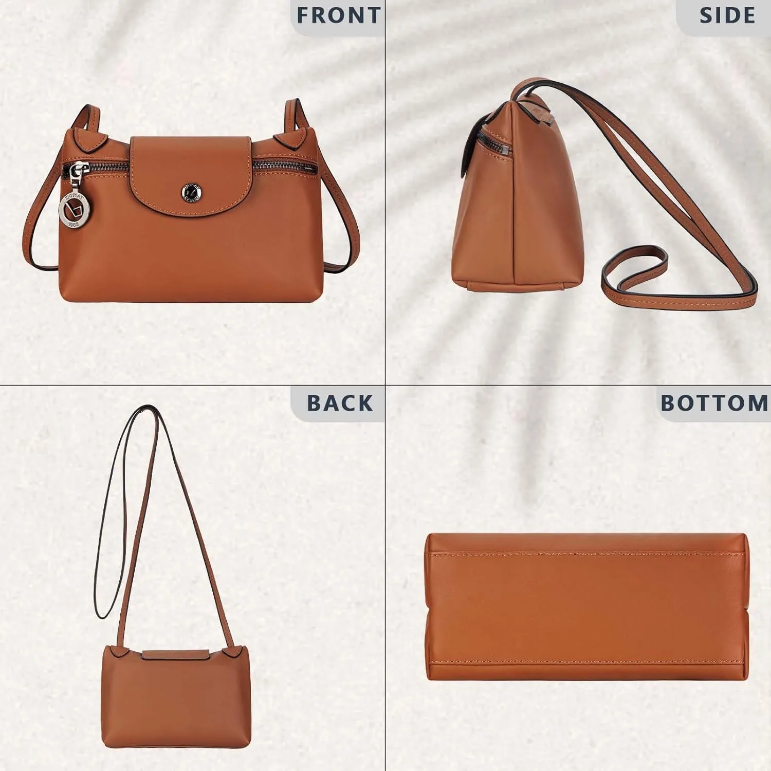DOMAT Lightweight Crossbody Purses For Women Cute Leather Handbags With Sling Strap Shoulder Bags For Daily Use