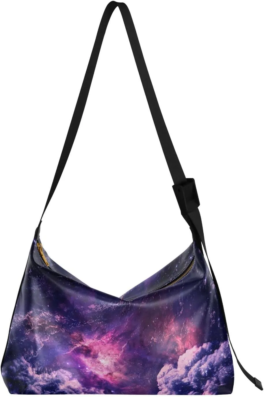 Dreamscape Galaxy Womens Shoulder Bag Hobo Crossbody Leather Casual Tote Bag for Women Large Purple Nebula Handbag Shopping Bag