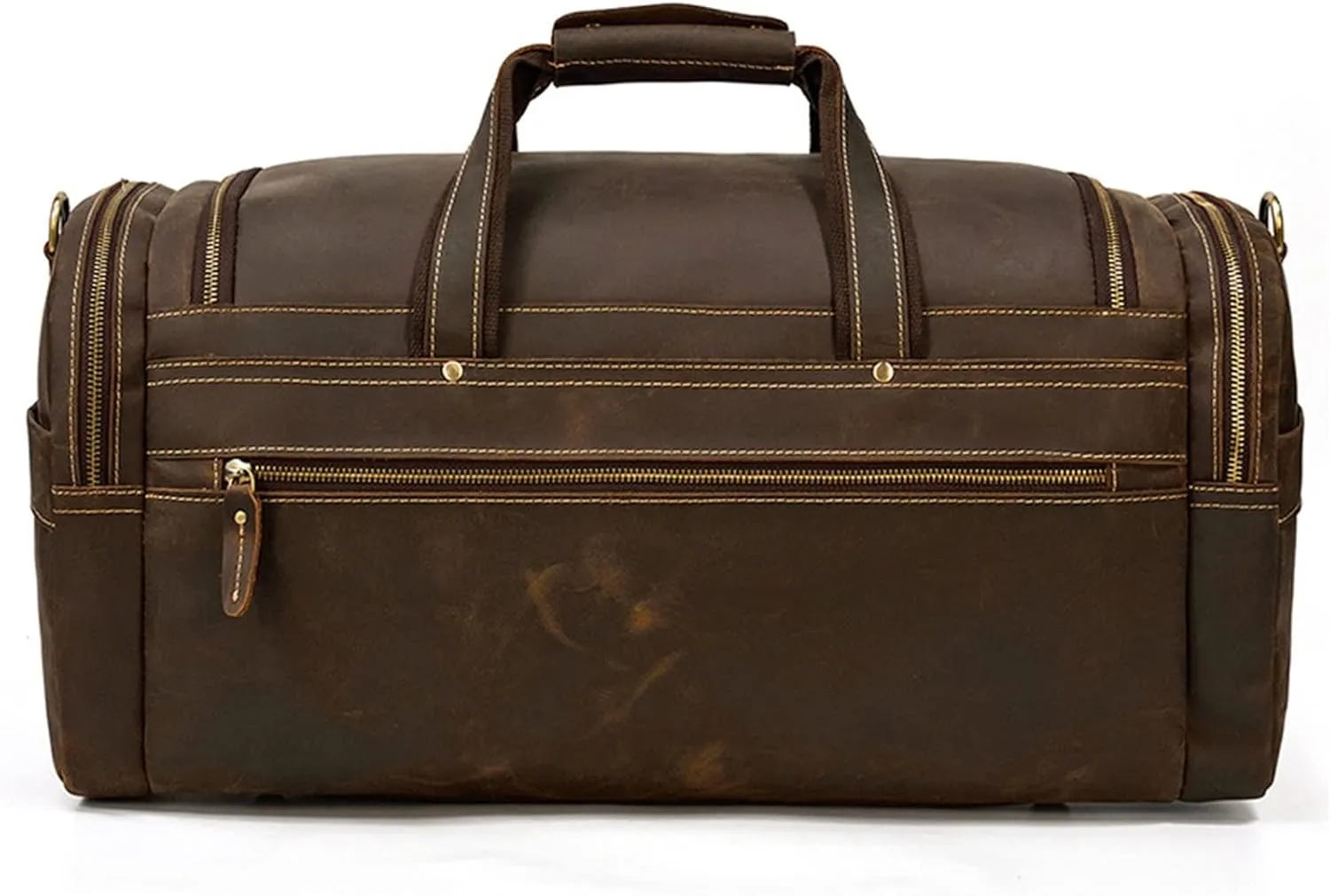 Duffle Bag Men's Leather Handbag Vintage Luggage Bag Business Bag for Travel, Workout