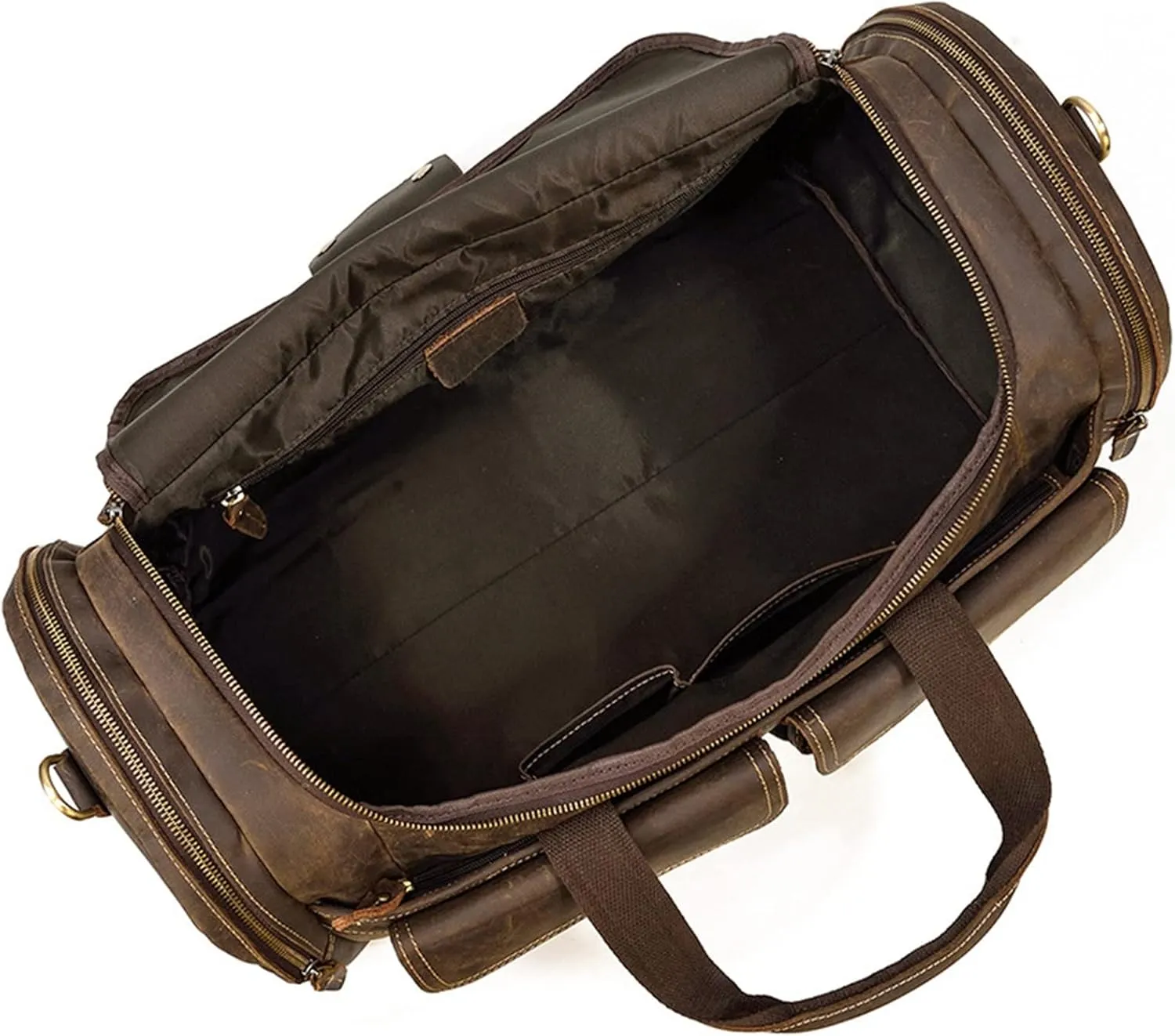 Duffle Bag Men's Leather Handbag Vintage Luggage Bag Business Bag for Travel, Workout