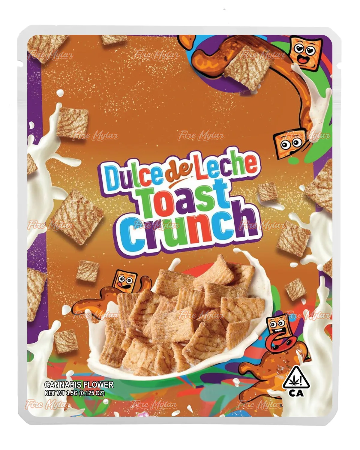 Dulce de Leche Toast Crunch Customizable Mylar Bags