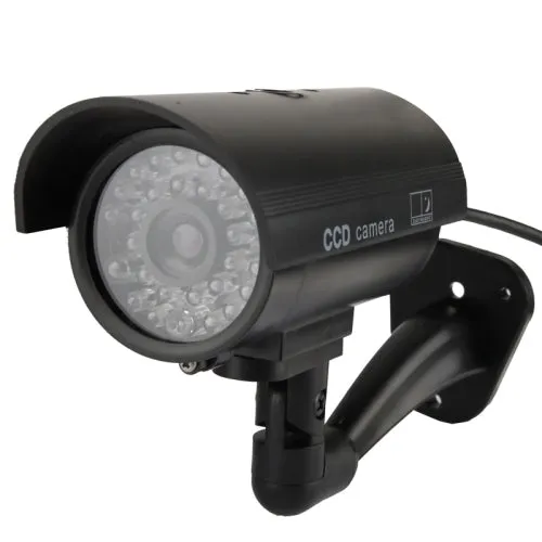 Dummy CCTV Security Camera With a RED Flashing Light,1.5x6.5x15.5cm