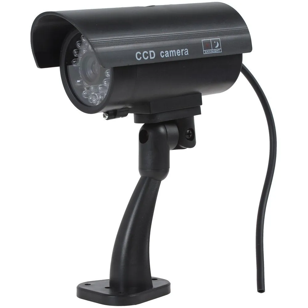 Dummy CCTV Security Camera With a RED Flashing Light,1.5x6.5x15.5cm