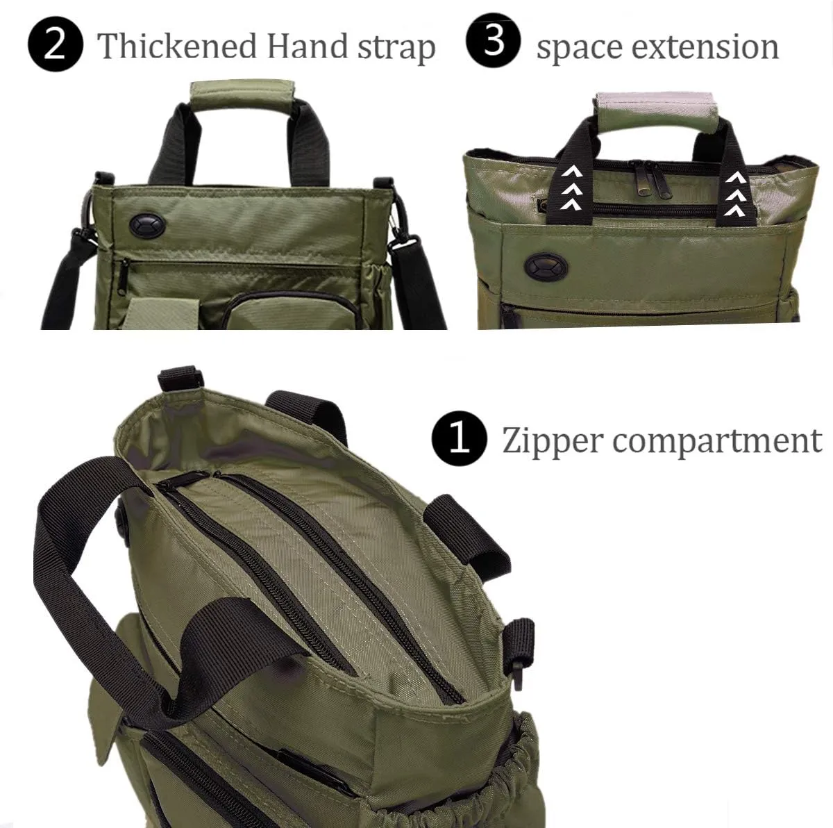 d'yallee Crossbody Messenger Bag Men Waterproof Shoulder Business Work Bag Nylon