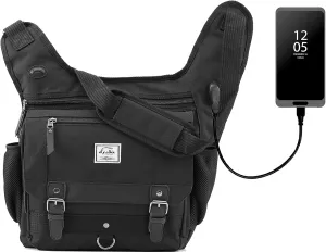 d'yallee Crossbody Messenger Bag Men Waterproof Shoulder Business Work Bag Nylon