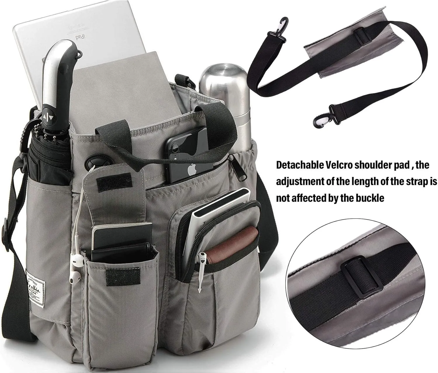 d'yallee Crossbody Messenger Bag Men Waterproof Shoulder Business Work Bag Nylon
