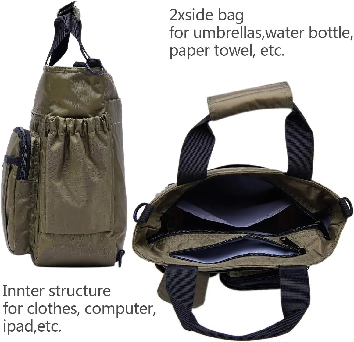 d'yallee Crossbody Messenger Bag Men Waterproof Shoulder Business Work Bag Nylon