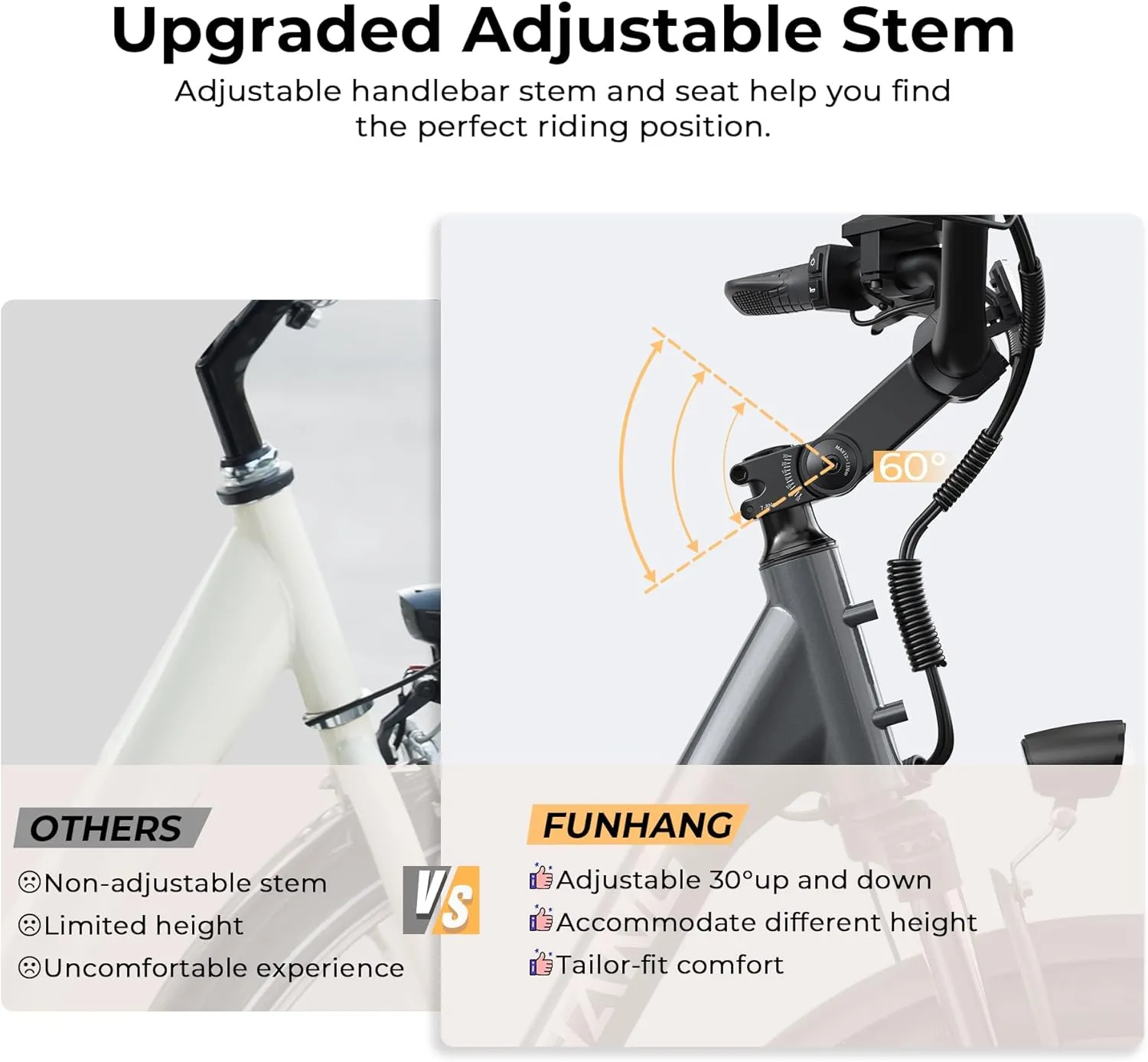 Electric Bike for Adults, 1000W Peak Ebike, 21.7MPH 50Miles City Cruiser Ebikes, 26" Step Thru Electric Bicycle with 48V Removable Battery, Adjustable Stem, Rear Rack, Front Suspension,7 Speed