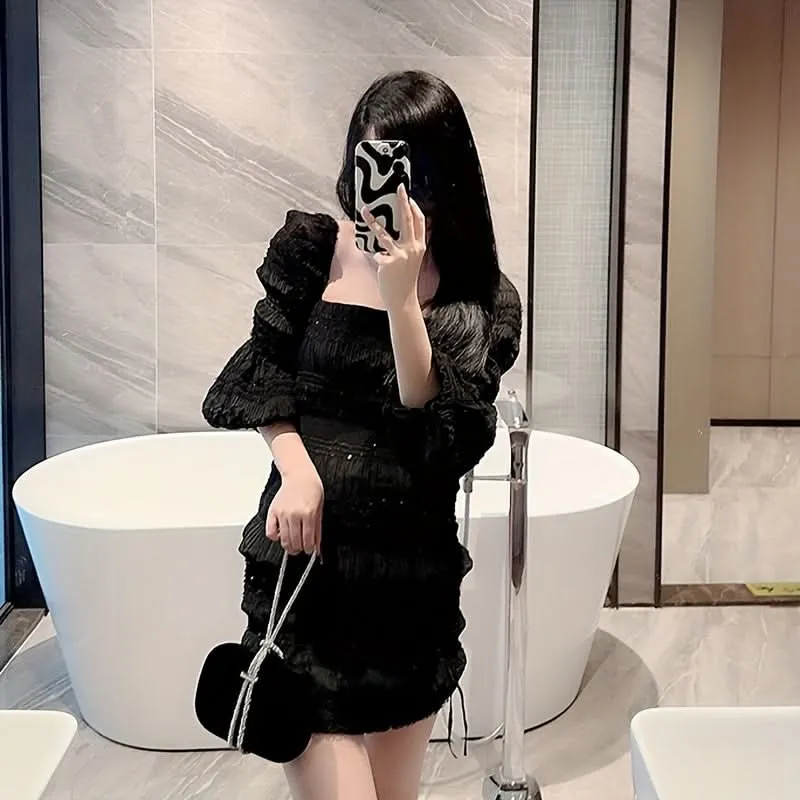 Elegant Black Magnetic Clutch, Formal Evening Bag