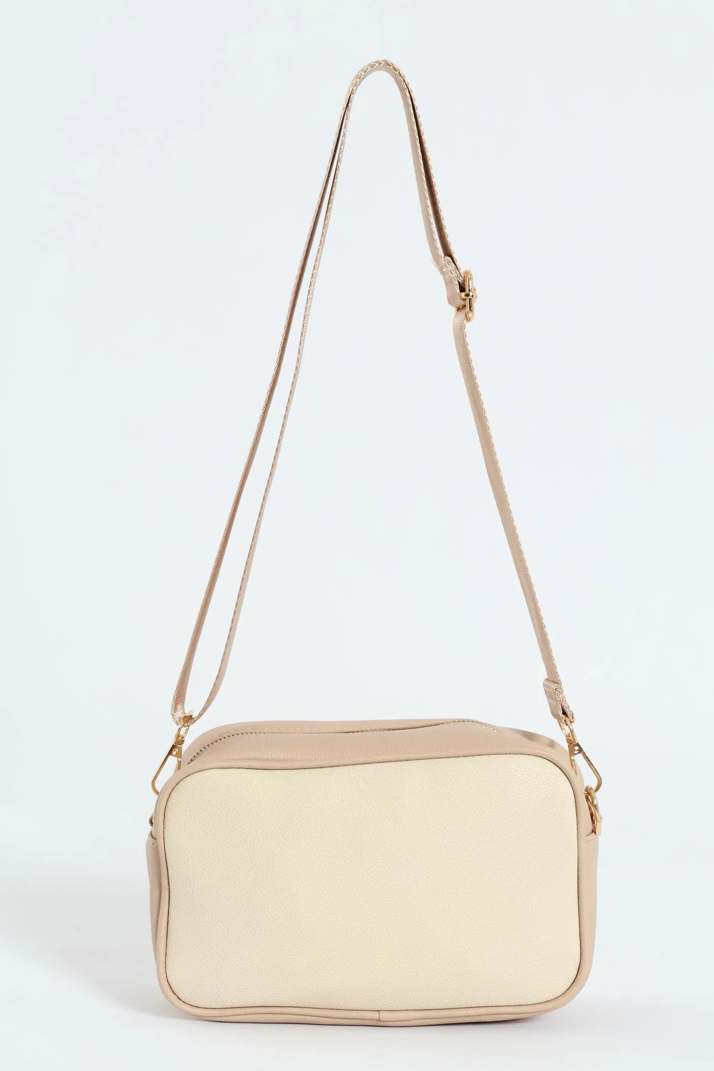 Embossed Camera Bag - Cream