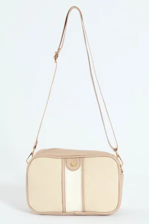 Embossed Camera Bag - Cream
