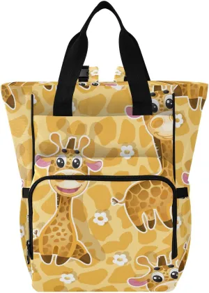 Emelivor Cartoon Giraffe Diaper Bag Backpack Large Capacity Travel Baby Bags Backpack Diaper Bags for Boy Girl Mom Dad Women