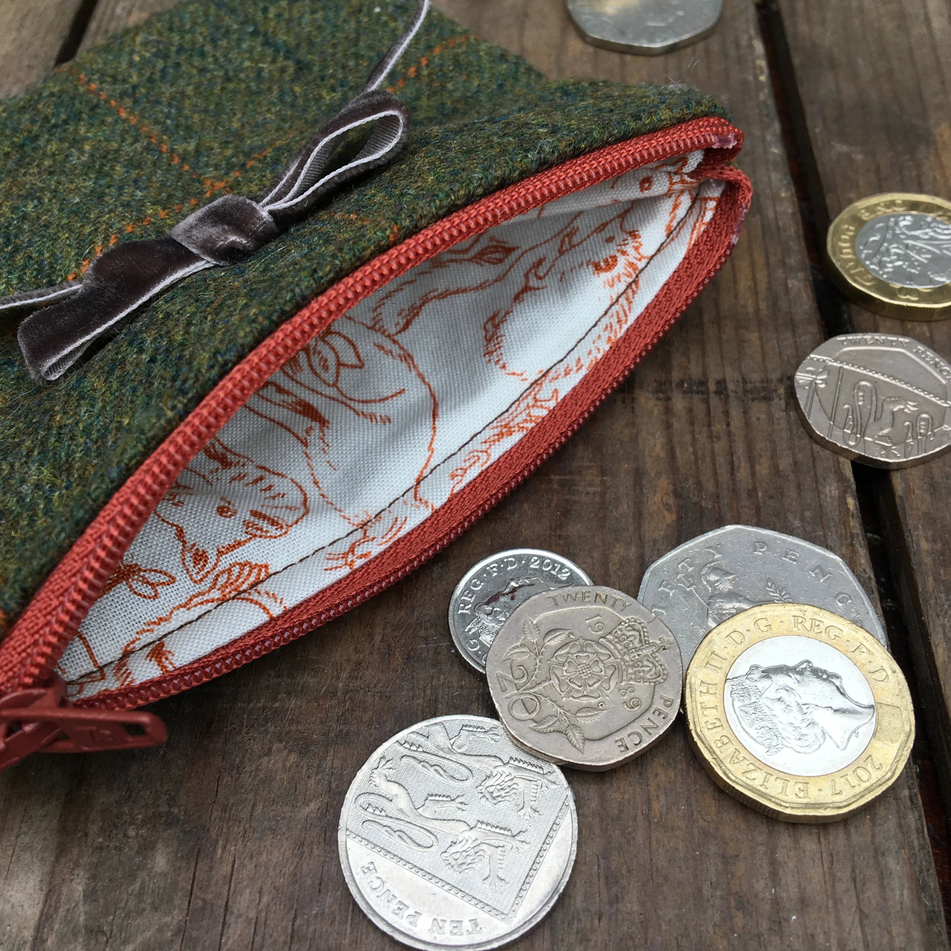 ESME Green and Rust Purse