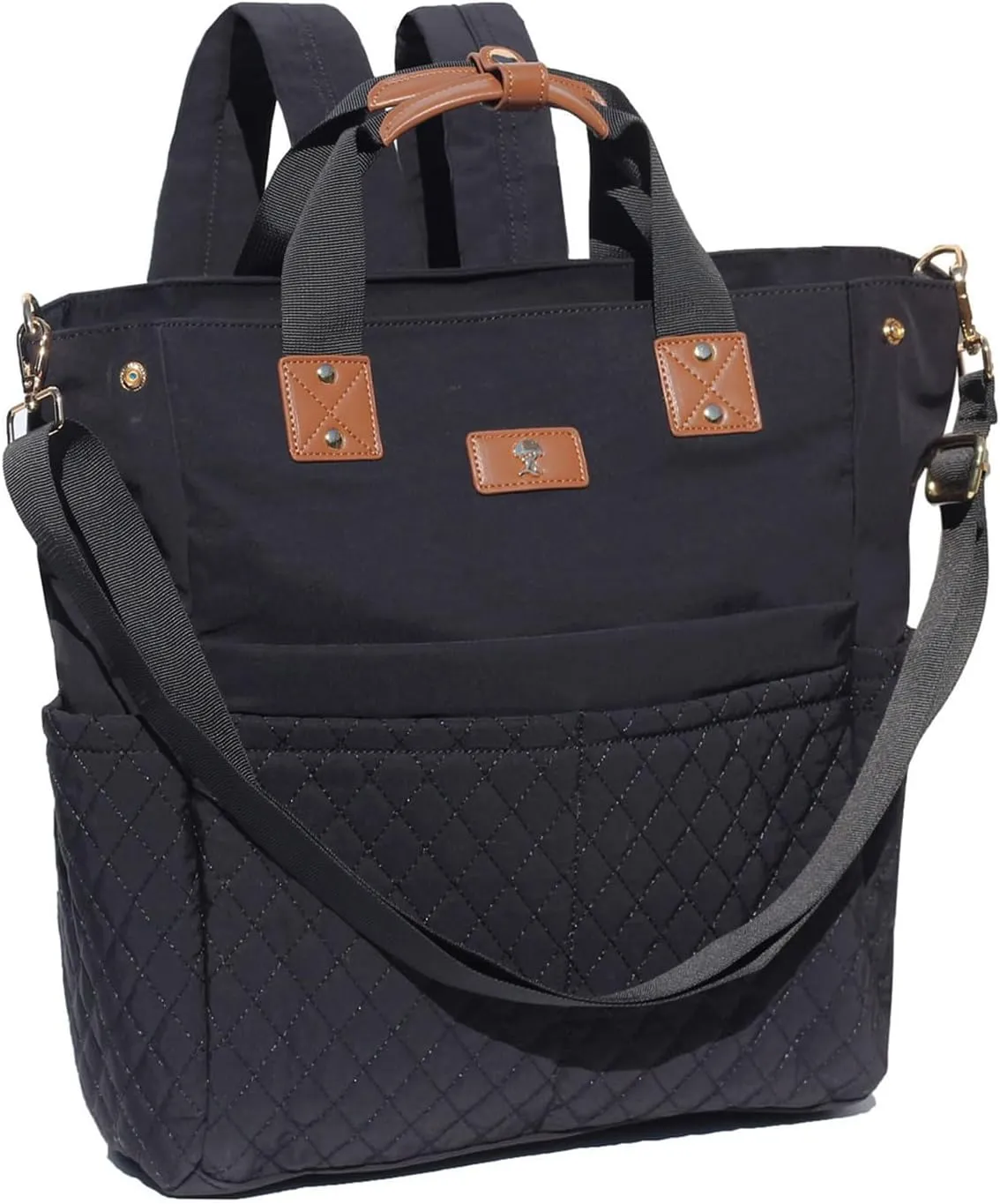 ESVAN Diaper Tote Bag Totepack Backpack Crossbody Bag 3 in 1 for Women Laptop Backpack Multifunctional with Insulated Pockets