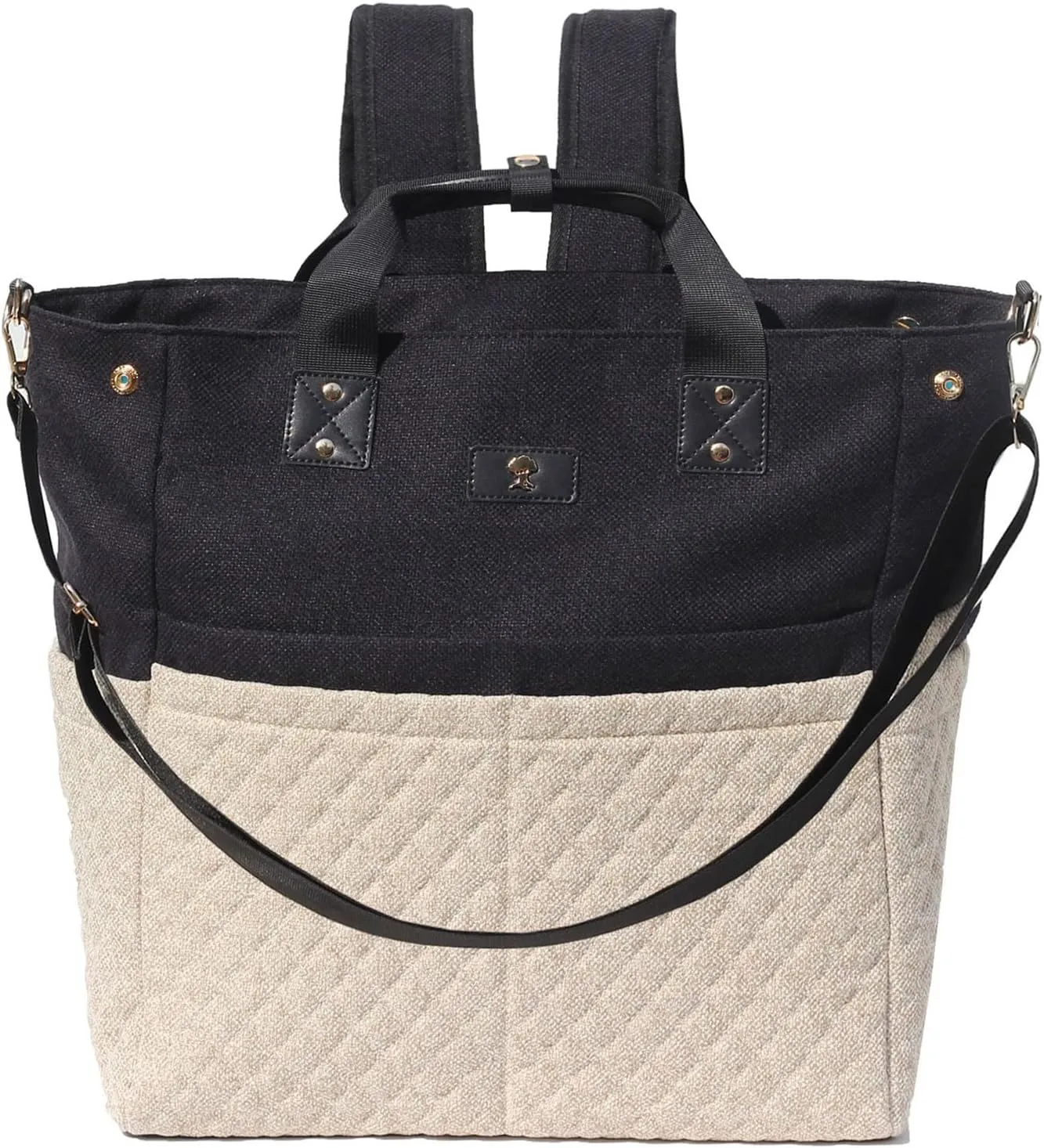 ESVAN Diaper Tote Bag Totepack Backpack Crossbody Bag 3 in 1 for Women Laptop Backpack Multifunctional with Insulated Pockets