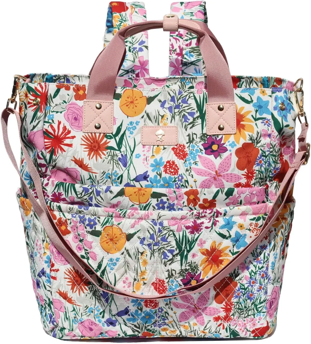 ESVAN Diaper Tote Bag Totepack Backpack Crossbody Bag 3 in 1 for Women Laptop Backpack Multifunctional with Insulated Pockets