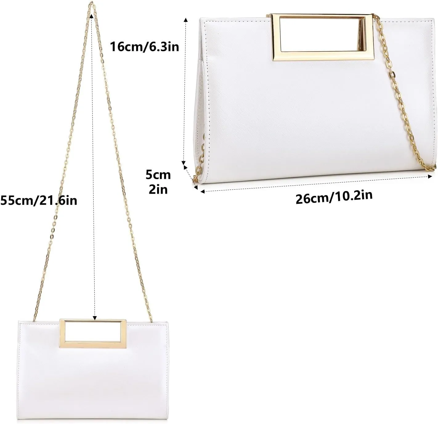 Evening Clutch Purses for Women Formal Party Clutch Bags Cocktail Prom Fashion PU Leather Shoulder Handbags