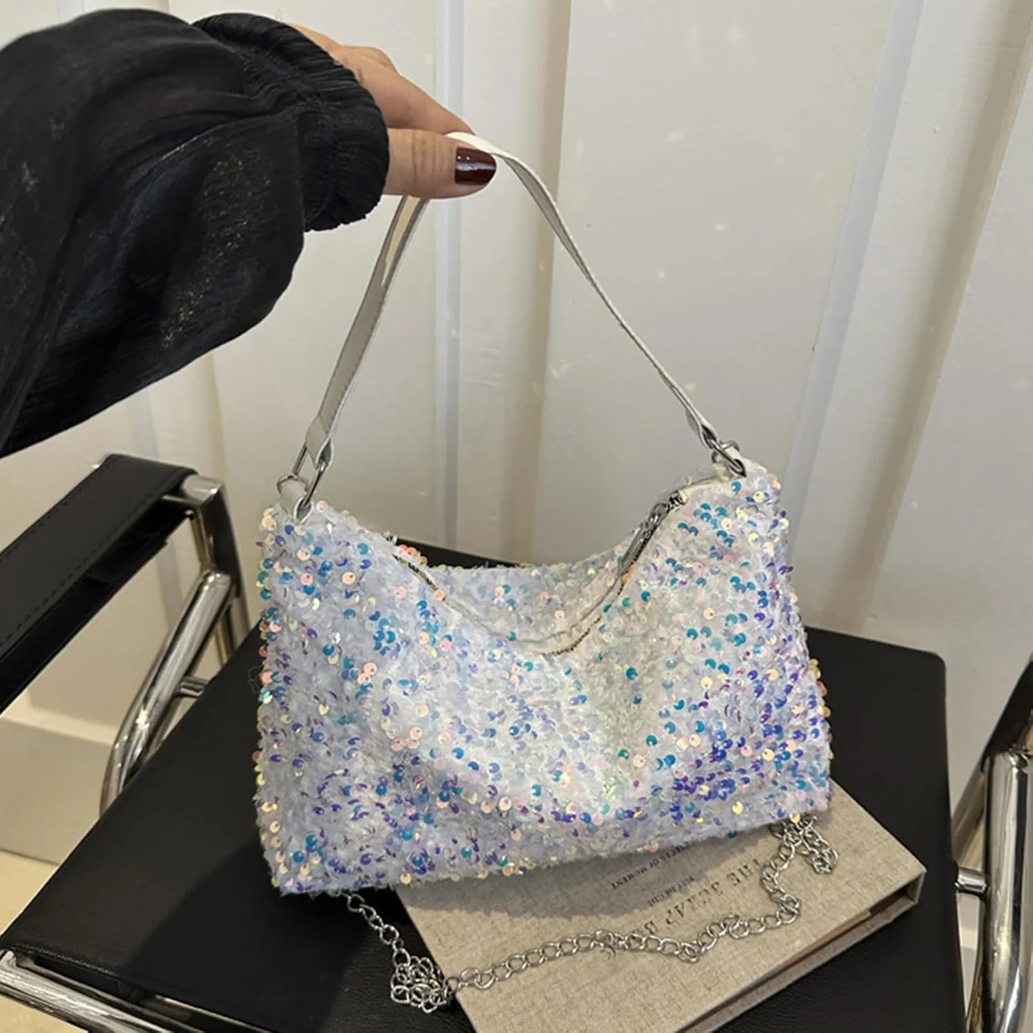 Evening Clutch Purses for Women, Sparkly Sequin Purse, Glitter Handbag, Evening Bag for Women Formal, Wedding