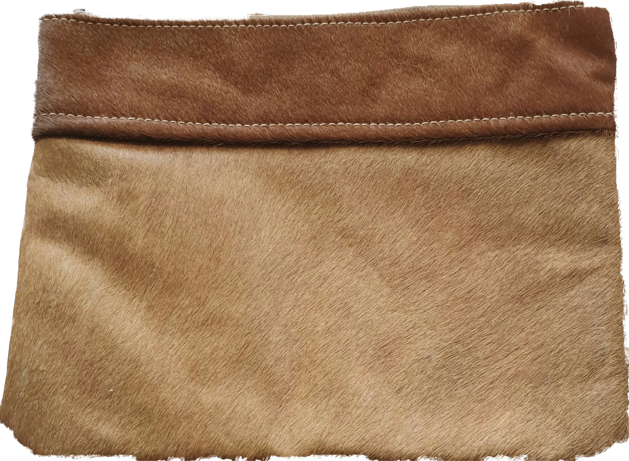 Everyday Cowhide Zip Clutch Bag