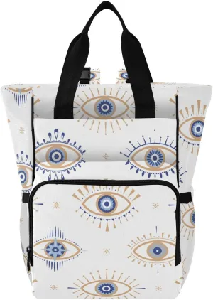 Evil Eye Magic Diaper Bag Backpack for Baby Boys Girls Baby Essentials Travel Tote with Stroller Straps & Bottle Storage Baby Diaper Bag for Shopping Hiking Traveling Baby Shower Gifts Moms Dads