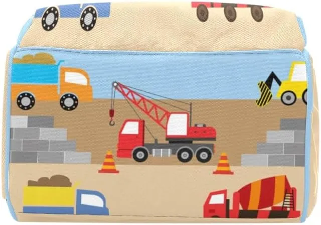 Excavator Cars Truck Personalized Diaper Bag Backpack Custom Name Large Capacity Diaper Backpack Travel Daypack Nursing Nappy Bag Mommy Gift