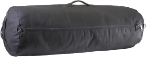 Farm Blue GI Style Zipper Duffel Bag - Large Heavy Duty Army Duffle Bag - Military Grade Cotton Canvas Duffel Bag - Reinforced Camping Bag - Strong Zipper, Center Grab Handle –21” x 36” - Black