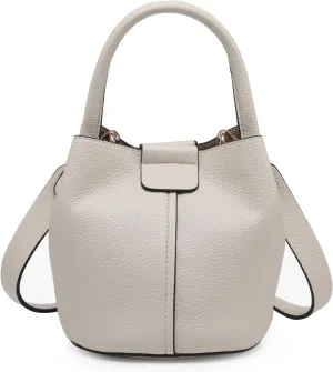 Farrah Bucket Bag Trendy Vegan Leather Hobo Crossbody Handbags Shoulder Purses for Women