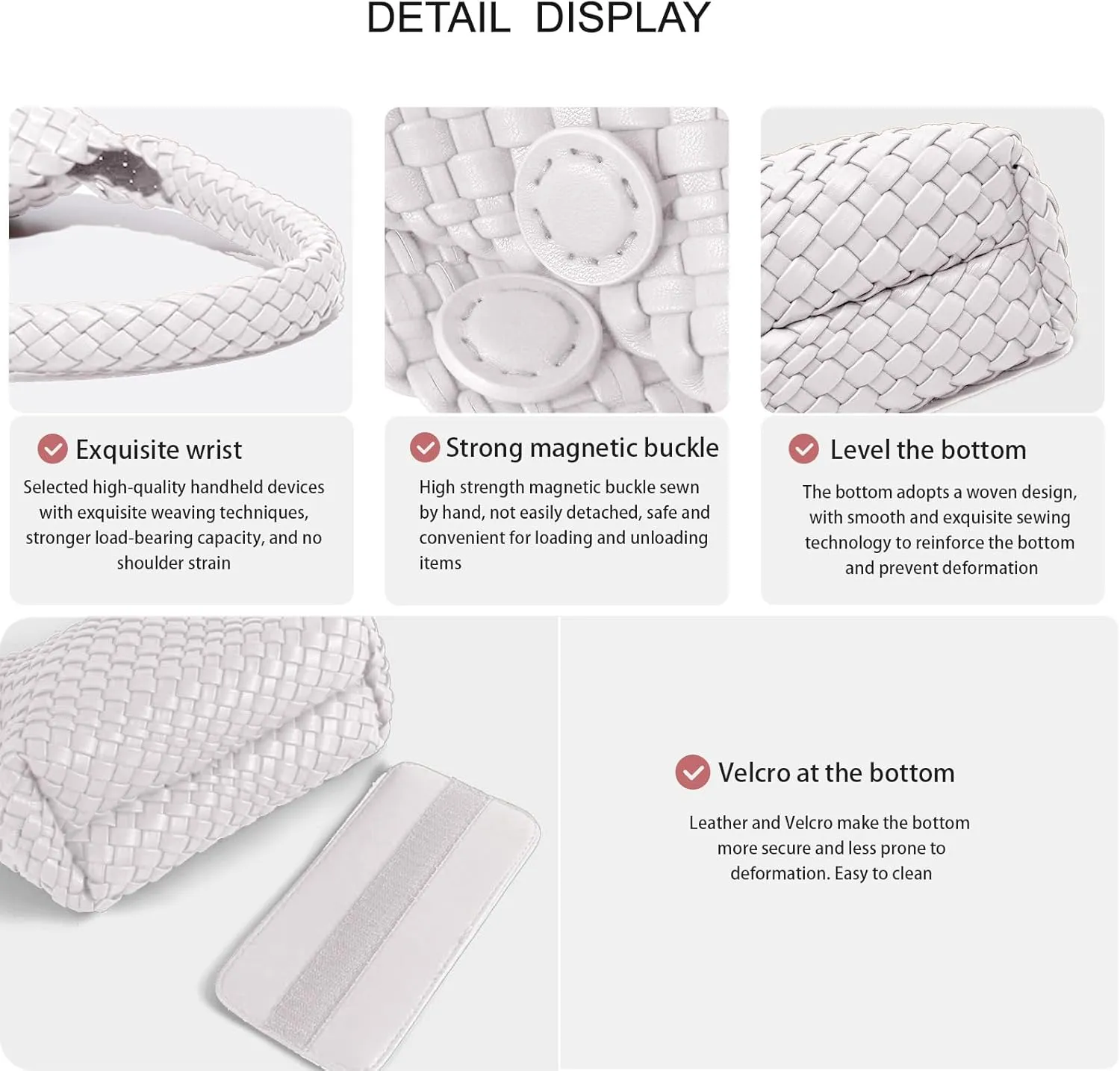 Fashion Designer Handbags and Purses, Women Shoulder Bag, Casual Hand Woven Shopping Tote Hobo, Ladies Underarm Bags