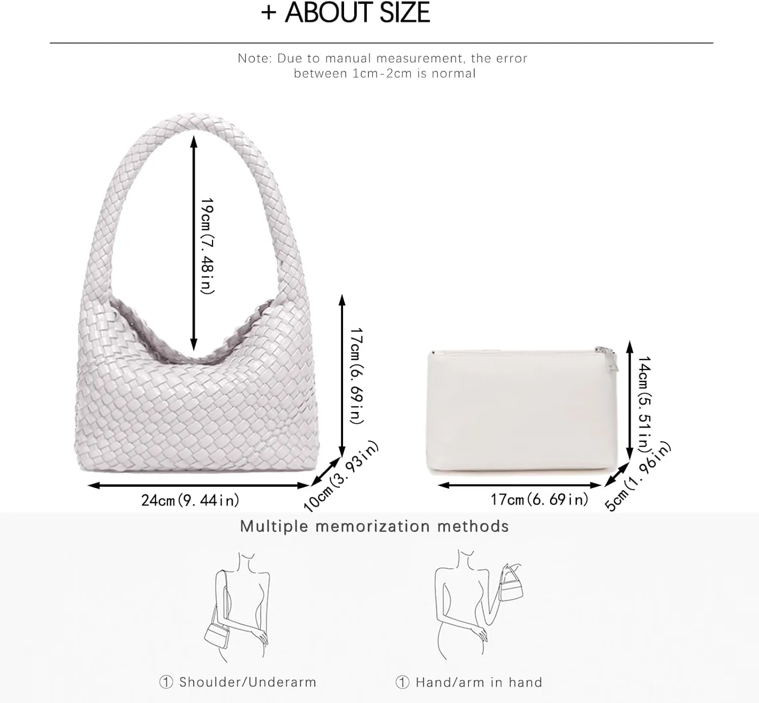 Fashion Designer Handbags and Purses, Women Shoulder Bag, Casual Hand Woven Shopping Tote Hobo, Ladies Underarm Bags