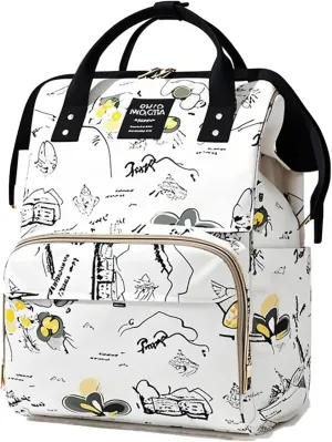 Fashion Diaper Backpack Waterproof Mommy Bag, Large Capacity Diaper Bag Travel Multi-functional Backpack Baby Boy Girl (Blue 4)