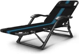 Fashion Sun Chair Breathable Folding Bed Lying Chair Balcony Beach Sun Lounger Noon Break Reclining Chair Seat Heavy Duty Adjustable for Patio Pool Outdoor Garden Beaches