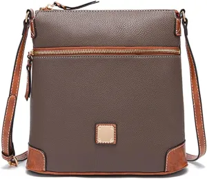 Fashion Women's Crossbody Bag Vintage Grain Texture Handbag Purse Satchel Leather Tote Bag