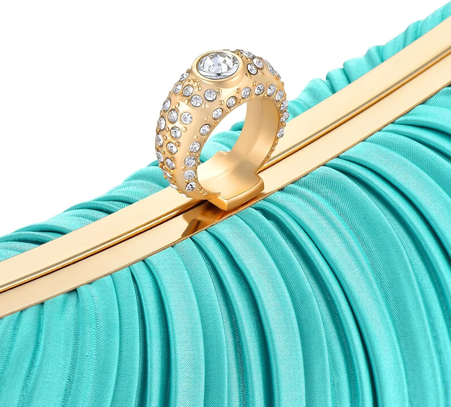 Fashion Women's Evening Bags, Artificial Silk Luxury Handbags with Chain Stylish Purses for Wedding Party