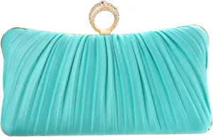 Fashion Women's Evening Bags, Artificial Silk Luxury Handbags with Chain Stylish Purses for Wedding Party