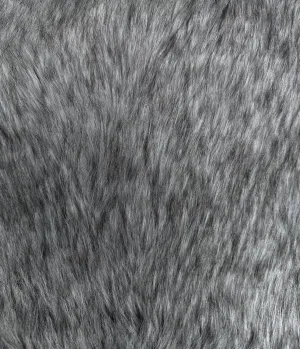 Faux Animal Fur 2-inch Long Pile 900gram Per Meter, Heavy 65" Wide Fabric Full, Plush, Fluffy shag Warm Soft Coat, Fursuit Costume, lux Carpet - (Gray Wolf, 1 Piece, 1 Yard - 30x36inches)