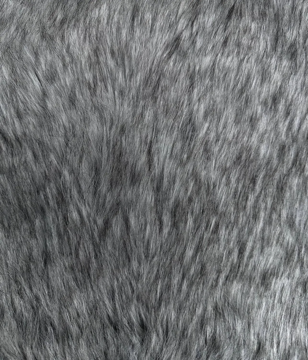 Faux Animal Fur 2-inch Long Pile 900gram Per Meter, Heavy 65" Wide Fabric Full, Plush, Fluffy shag Warm Soft Coat, Fursuit Costume, lux Carpet - (Gray Wolf, 1 Piece, 1 Yard - 30x36inches)