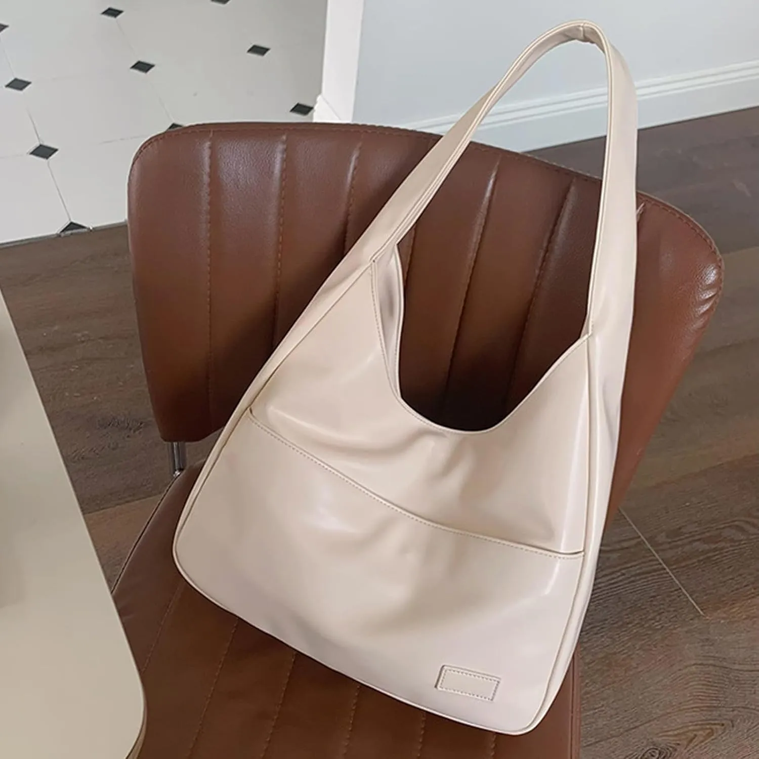 Faux Leather Tote Bag, Shoulder Bag for Women Satchel Handbag Crossbody Soft Women's Hobo Handbags