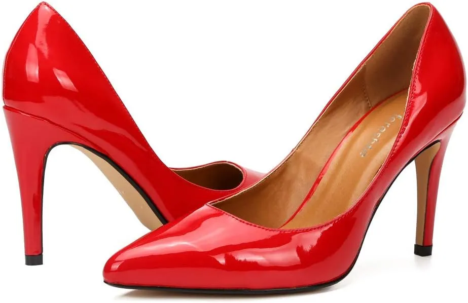 fereshte Women's Men's Slip On Stilettos High Heels Dress Pumps Shoes