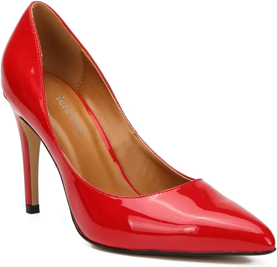 fereshte Women's Men's Slip On Stilettos High Heels Dress Pumps Shoes