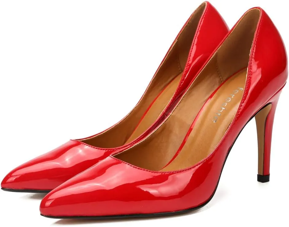 fereshte Women's Men's Slip On Stilettos High Heels Dress Pumps Shoes