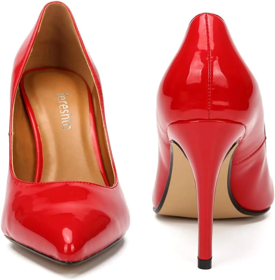 fereshte Women's Men's Slip On Stilettos High Heels Dress Pumps Shoes