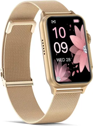 FITVII Nexa Fitness Tracker Answer/Make Calls, Smart Watch with Blood Pressure, Blood Oxygen, 24/7 Heart Rate Monitor, 120  Sport Mode Activity Tracker with Step Counter, Sleep Tracker for Women Men