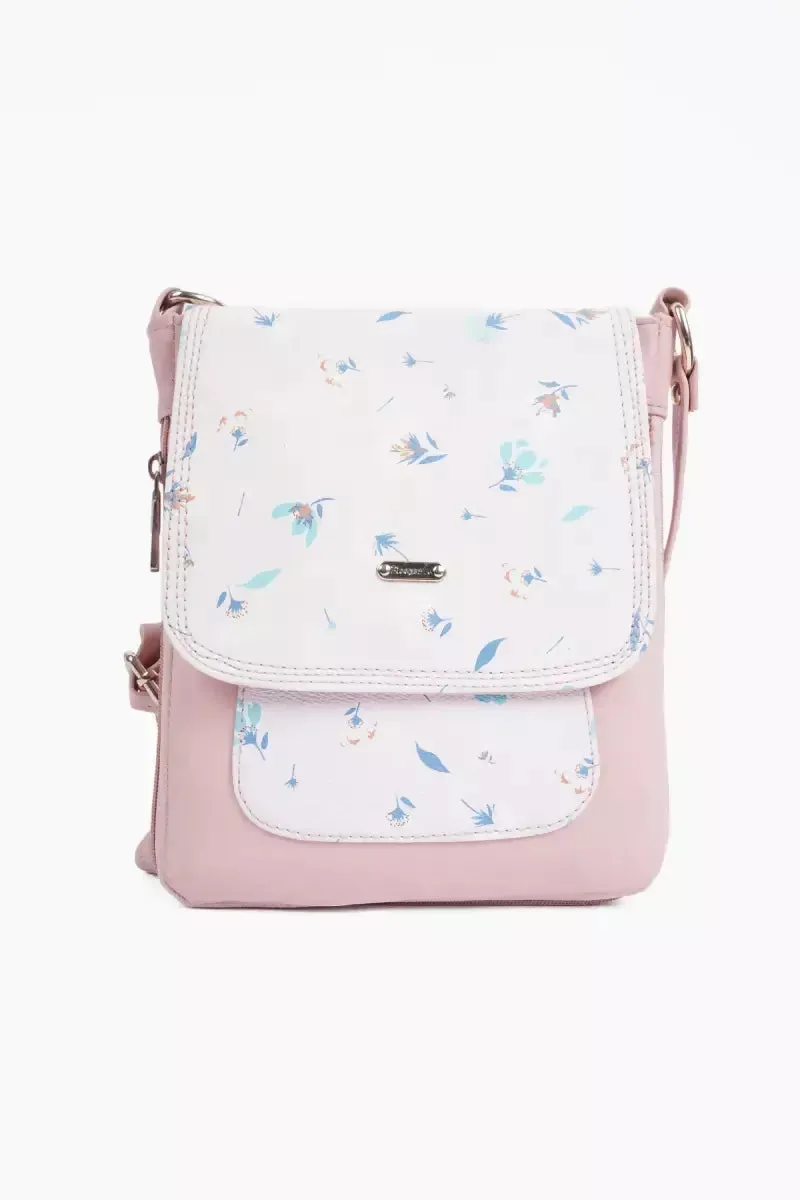 Floral Printed Premium Sling Bag for Women( Pink )