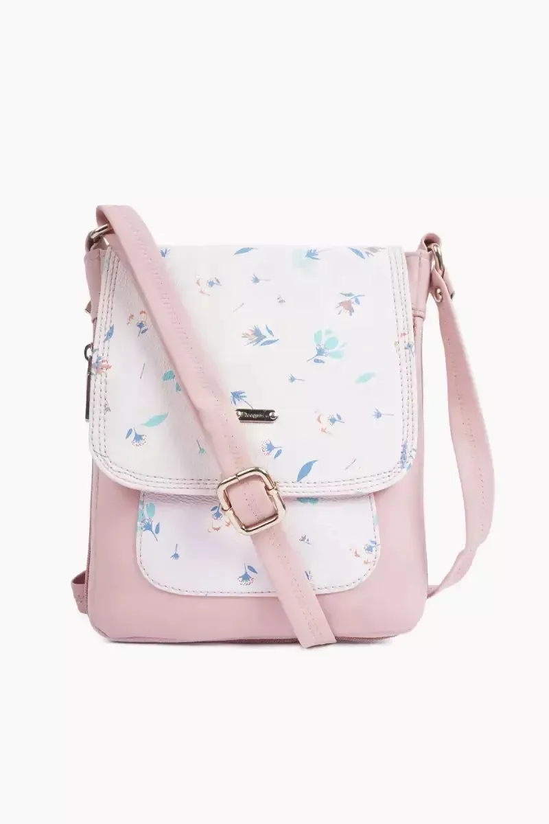 Floral Printed Premium Sling Bag for Women( Pink )