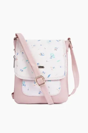 Floral Printed Premium Sling Bag for Women( Pink )